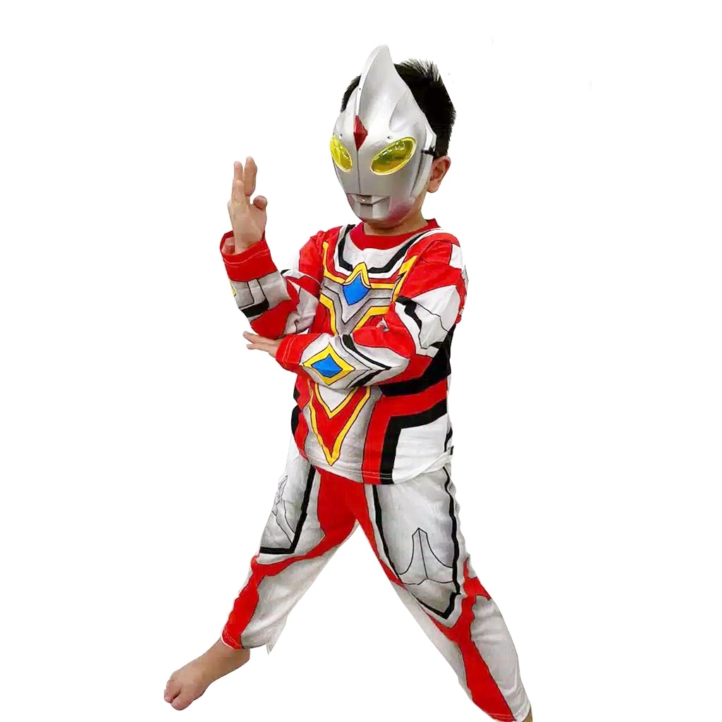 ULTRAMEN WHITE ชุดเครื่องแต่งกายเด็กสําหรับ 2-10 YEAR OLD CHILDREN