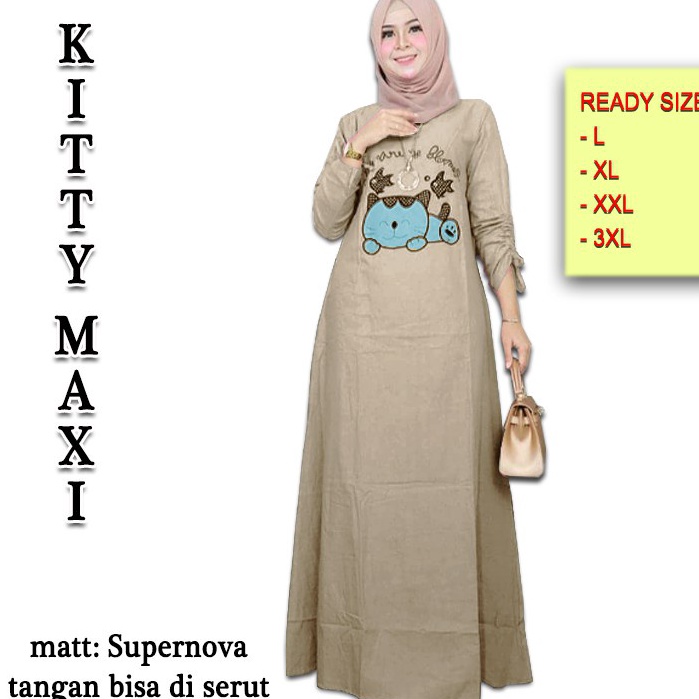 Katun Kitty Maxi - Central Wholesale Fashion (CGF) - Size L-3XL - Supernova Cotton