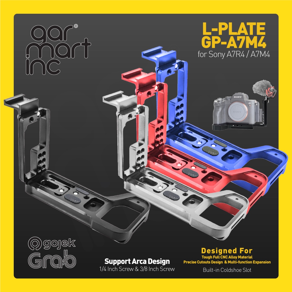 Vlogging Rig กรง GP-A7R4 L แผ่นสําหรับ Sony A7R4 A7 Mark IV A7M4 ผู้ถืออลูมิเนียมแนวตั้ง Quick Relea