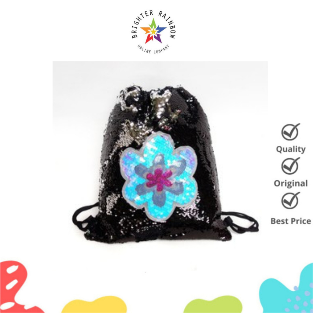 G05 Beaded Flip เลื่อม String Bag Flamingo Flower Unicorn