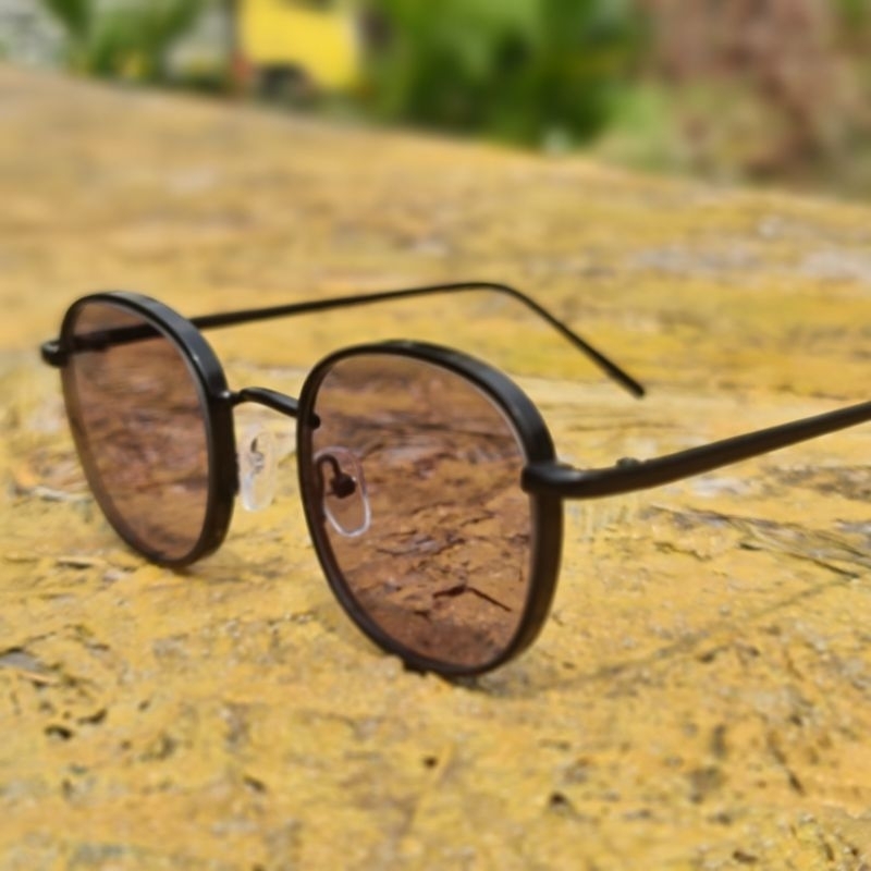 Onedrive photochromic blueray bluechromic เลนส์ป้องกันรังสี กรอบแว่นตาเหล็กทรงกลม