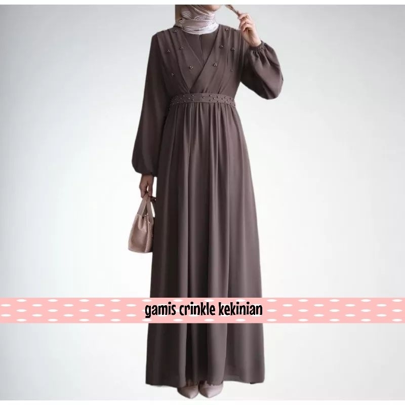 (ใหม่) TYANA ชุด - BUSUI Gamis ชุด Maxi Maxy Ceruty Ceruti Pearl Application วัยรุ่นผู้หญิงมุสลิมแม่