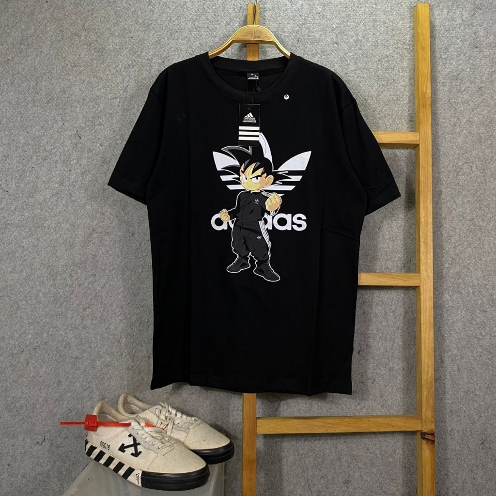 Adidas X DRAGON BALL Z GOKU เสื้อยืด สีดํา