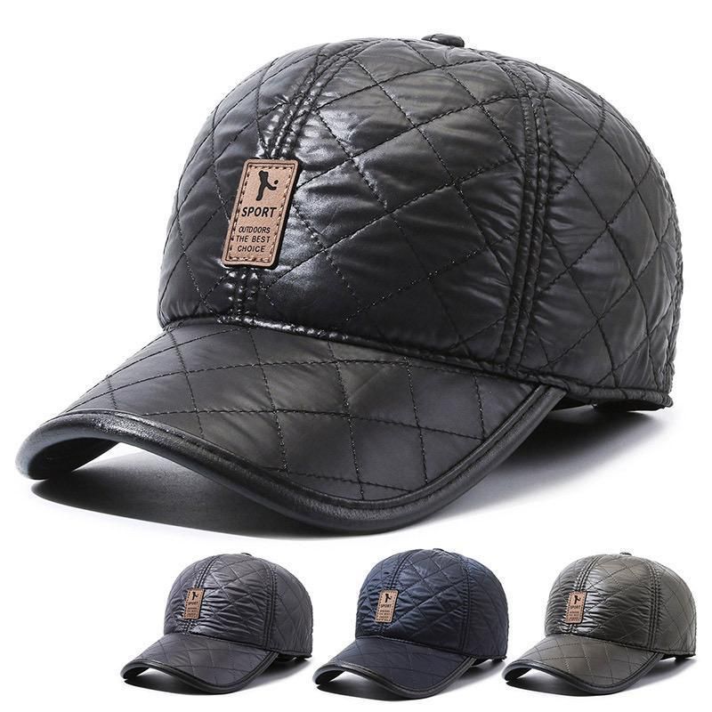 Men& 39;s Leather Hat Ediko Baseball Cap นําเข้า Jamont tokstock