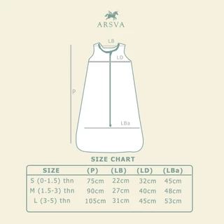 Arsva Sleep Sack Baby Hypoallergenic - ถุงนอนเด็กผิวอ่อนไหวระดับพรีเมียม