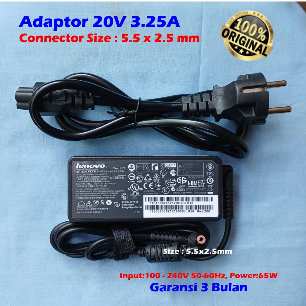ADAPTER LENOVOOO U300 U300E U300S U310 U400 U410 U510 Z470 Z570 Z575 V470 V570 Z380 Z480 Z485 Z580 Z