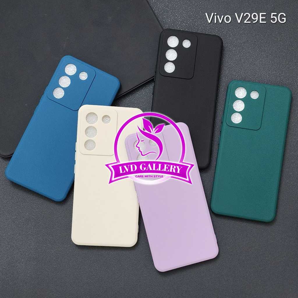 Vivo V29E ซิลิโคนเหลว/Macaron Square Color Case Vivo V29E