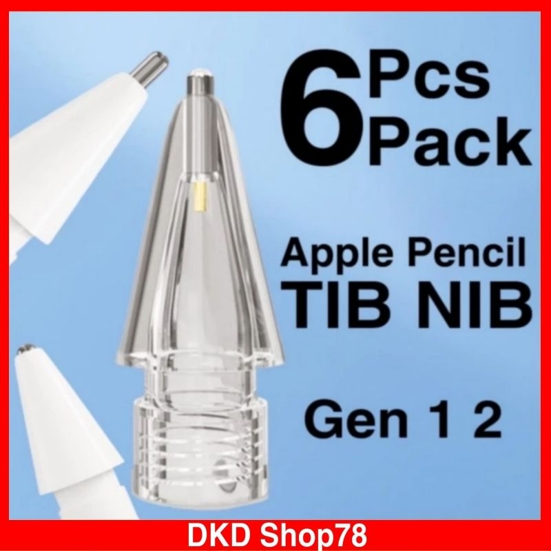Tip Nib Stylus Replacement 6 ชิ ้ นสําหรับ Apple Pencil Gen 1 &amp; 2