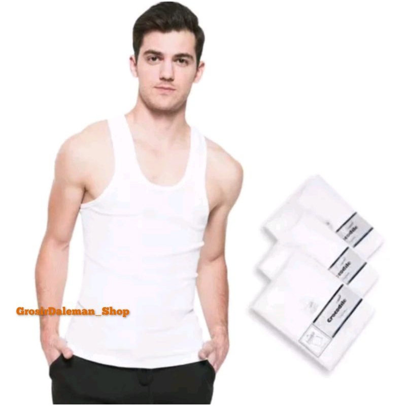 (1 ชิ้น) ORIGINAL MENS ADULT SINGLET 801 / CROCODILE MENS SINGLET 801 V / CROCODILE STRIPE SINGLET