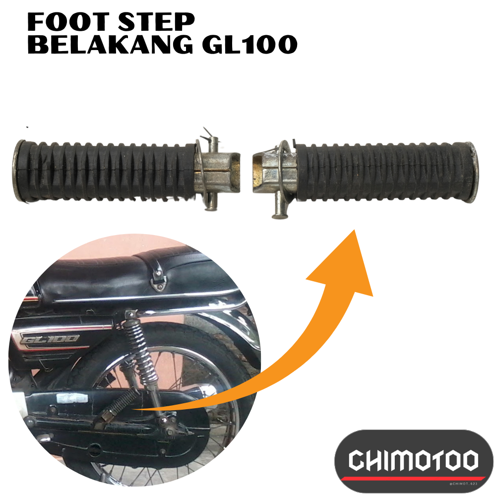 ขั้นตอนเท้าหลัง Honda Gl100 Gl 100 Gl125 Gl 125 Cb125 Cb 125 Cb100 Cb 100 Win 100 Prima C70 C700 C80
