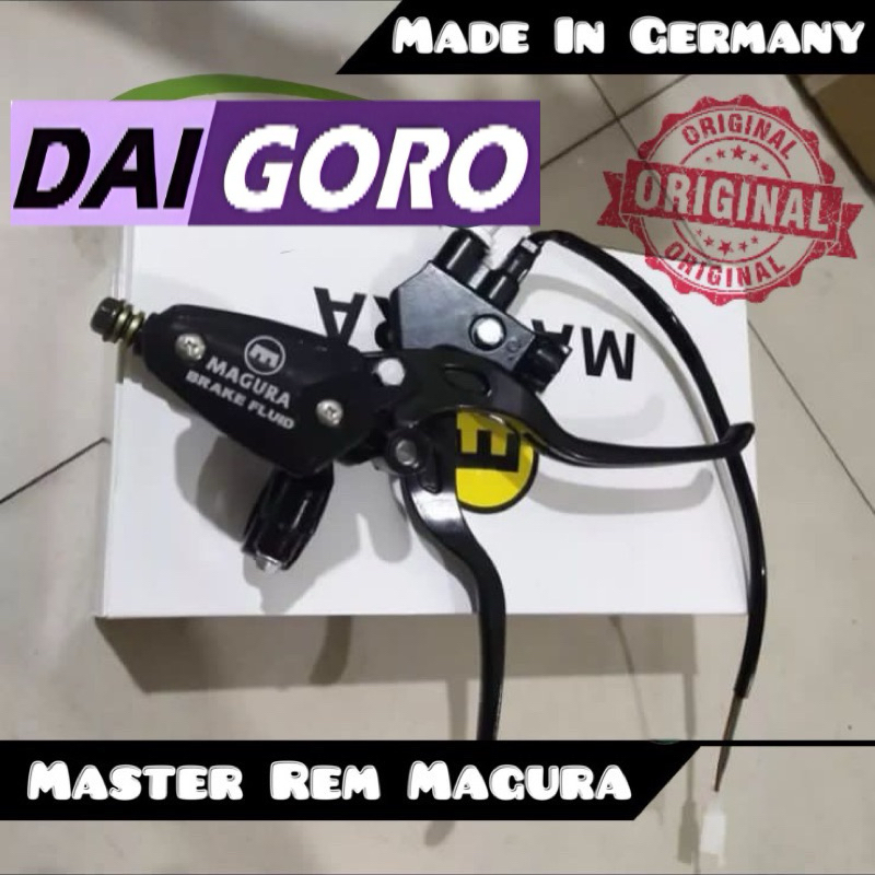 Magura ชุดมาสเตอร์เบรกคลัตช์ ท่อวงรี มาการูรา มาสเตอร์เบรก ผลิตในประเทศเยอรมนี ได้มาตรฐาน สําหรับ Kawasaki Ninja 150 Ninja R Ninja SS Vixion Tiger Cb150R R15 R25 Mega Rx king Vario Beat Mirrorless Mio Etc