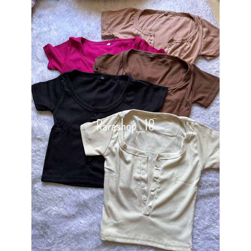 เสื้อครอปซี่โครงสั้น Jisoo