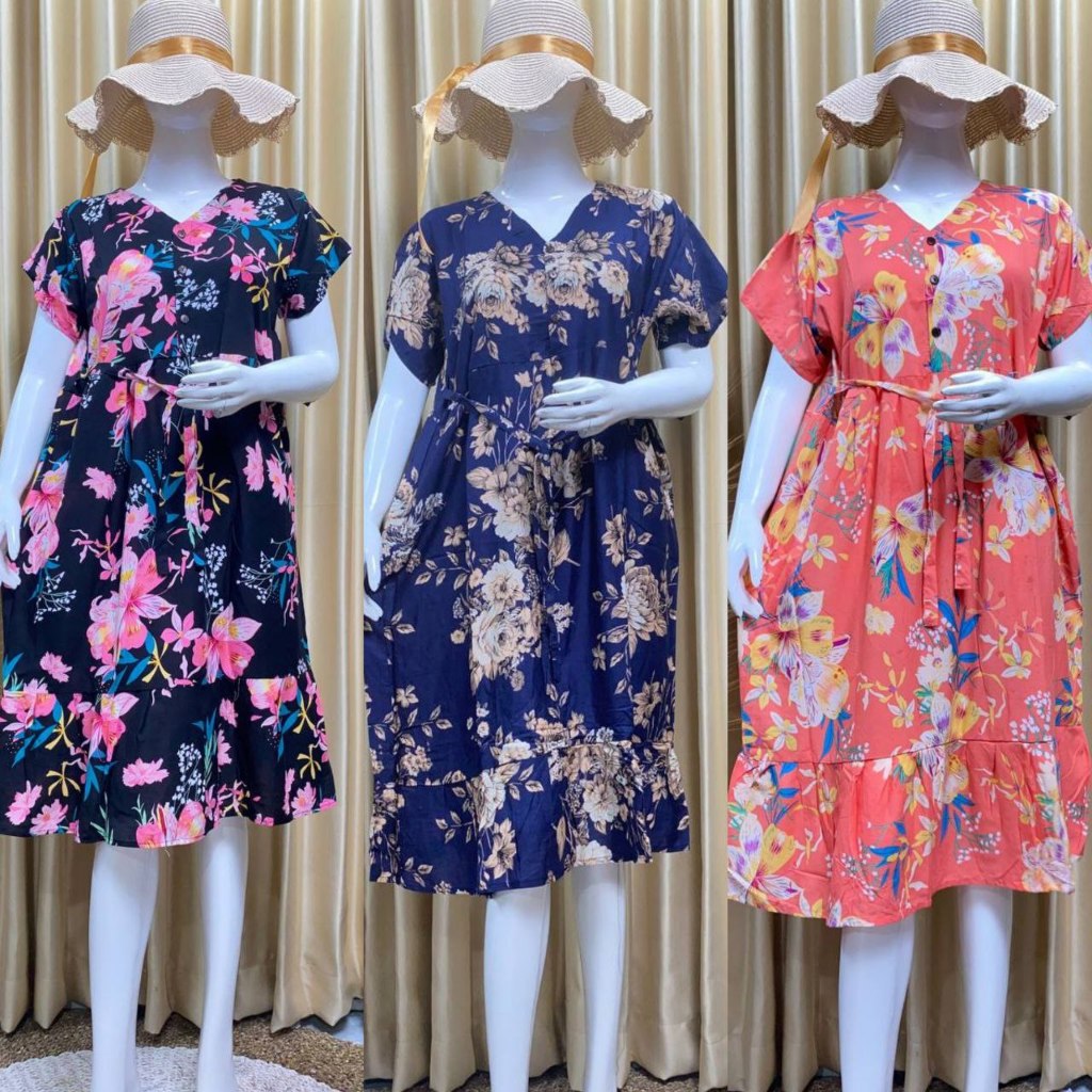 RUFFLE BUTTON DRESS / BCL DRESS.