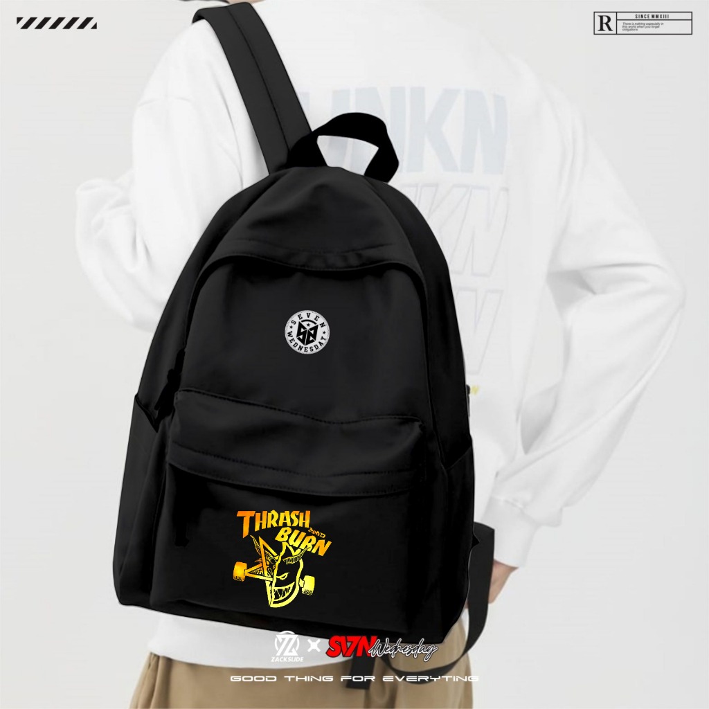 BRZ86 Backpack Bagpack Mens School Bag Basic Backpack Viral Distro Bag