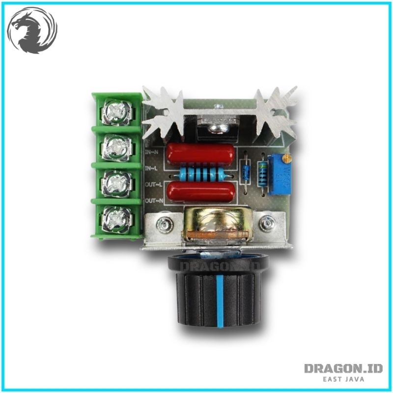 หรี่ไฟ SCR 2000W ตัวควบคุมความเร็วมอเตอร์ 220V Ac PWM Regulator ac