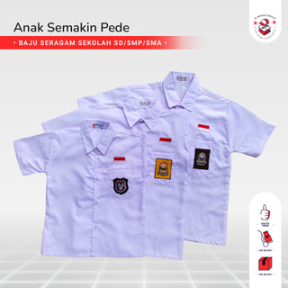 Seragam Sekolah SD SMP SMA Kemeja Putih Baju Atasan Lengan Pendek Bet Bordir Kain Oxford By Ini Seragam Sekolah