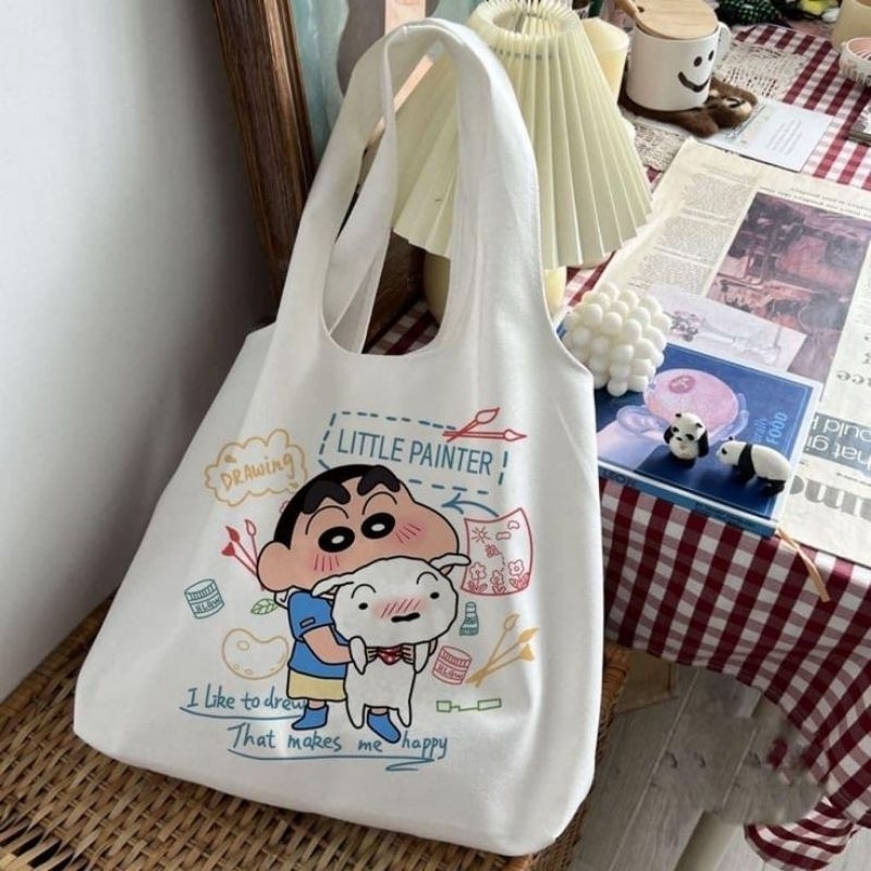 Rizkibag New Part 4 กระเป๋าโท้ตผ้าแคนวาสสไตล์เกาหลี