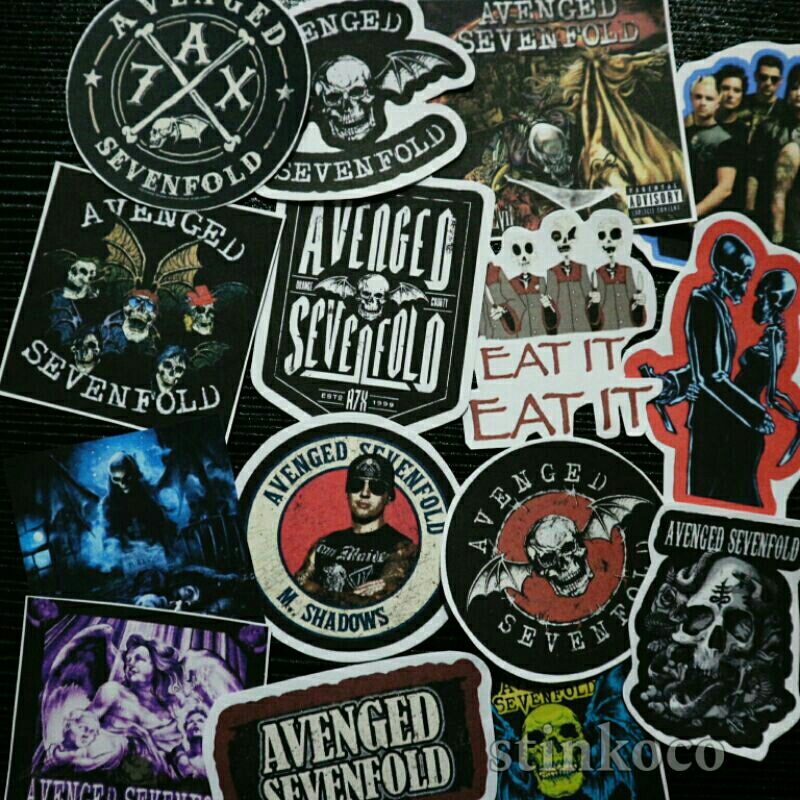 [15 ชิ้น] สติ๊กเกอร์ AVENGED SEVENFOLD/A7X เนื้อหา 15 สติ๊กเกอร์