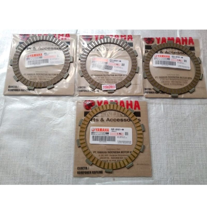 ORIGINAL YAMAHA VIXION NVA XABRE CLUTCH PLATE 2PV E6321 00 (3PCS) + 2UP E6321 00 (1PCS) เดิม