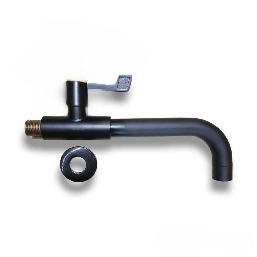 ก๊อกน้ําติดผนัง Sobar 1028-B Body Long BlackNekel