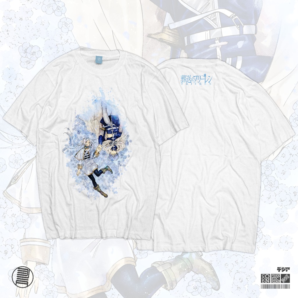 Frieren Himmel คู่ Sousou ไม่มี Frieren อะนิเมะมังงะเสื้อยืดญี่ปุ่น Wibu เสื้อผ้า DJA ผ้า