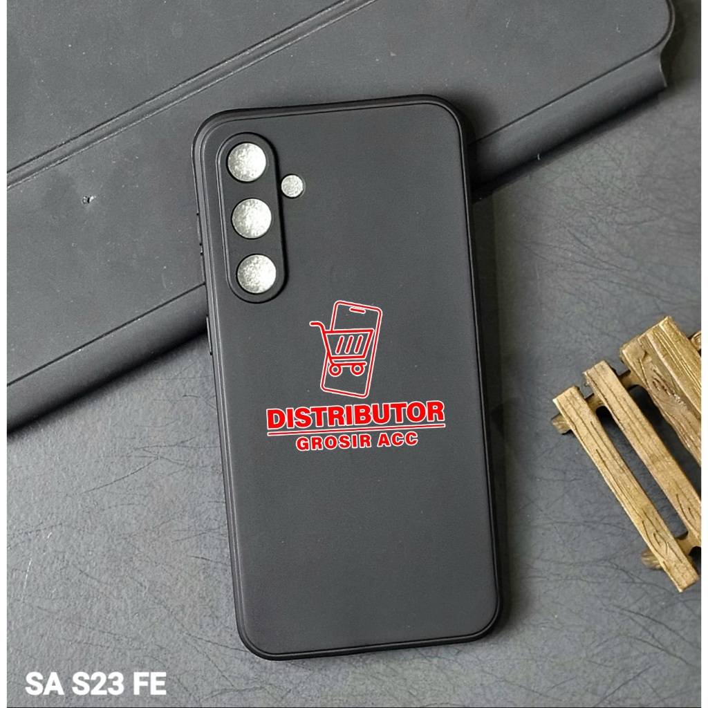 SAMSUNG S23 FE CASE MACAROON BLACK PREMIUM SOFT CASE สีดํา SAMSUNG S23 FE MSB