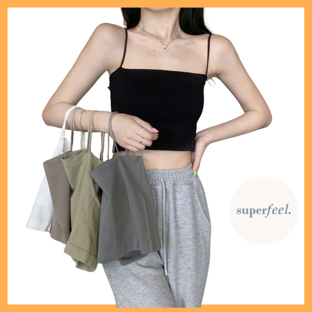 SFL ผู้หญิง BRA TANK TOP CROPTOP TANKTOP TOP สําหรับวัยรุ่นและผู้ใหญ่พร้อมชุดชั้นในถ้วย BH ชุดชั้นใน