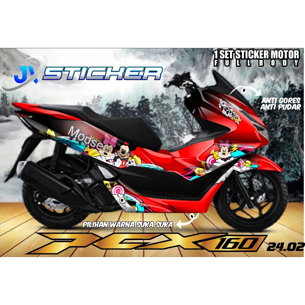 MERAH ใหม่ล่าสุด PCX 160 สติ๊กเกอร์ DECAL FULL DOBY PCX สติ๊กเกอร์ 2023 PCX 160 อุปกรณ์เสริม PCX 160