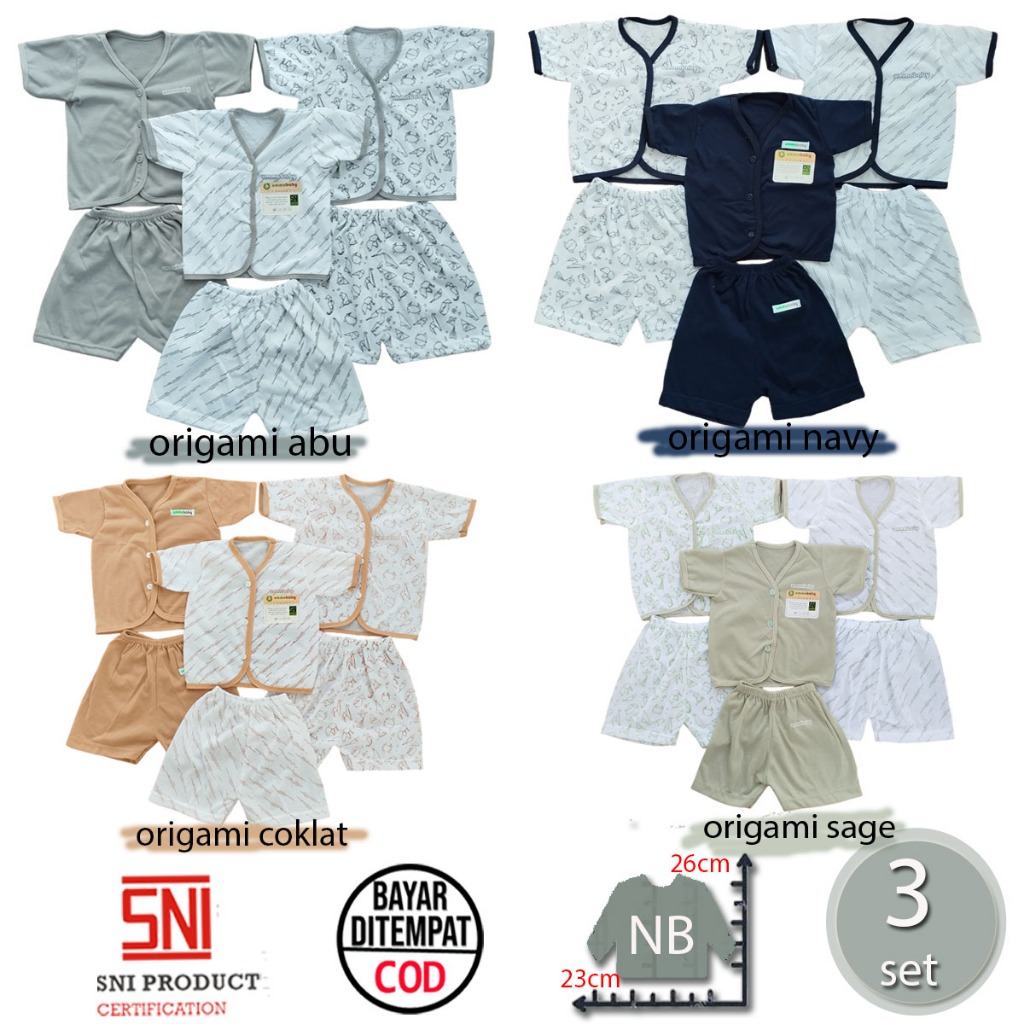 6ชิ้น/3เซ็ตเสื้อผ้าเด็กกางเกงสั้นชุดเด็กทารกแรกเกิดเสื้อผ้าเด็กแรกเกิดเสื้อทารกเสื้อผ้าเด็กของขวัญเสื้อผ้าเด็กน่ารักชายหญิงเด็ก โอริกามิ ชุดประหยัดชุดของขวั