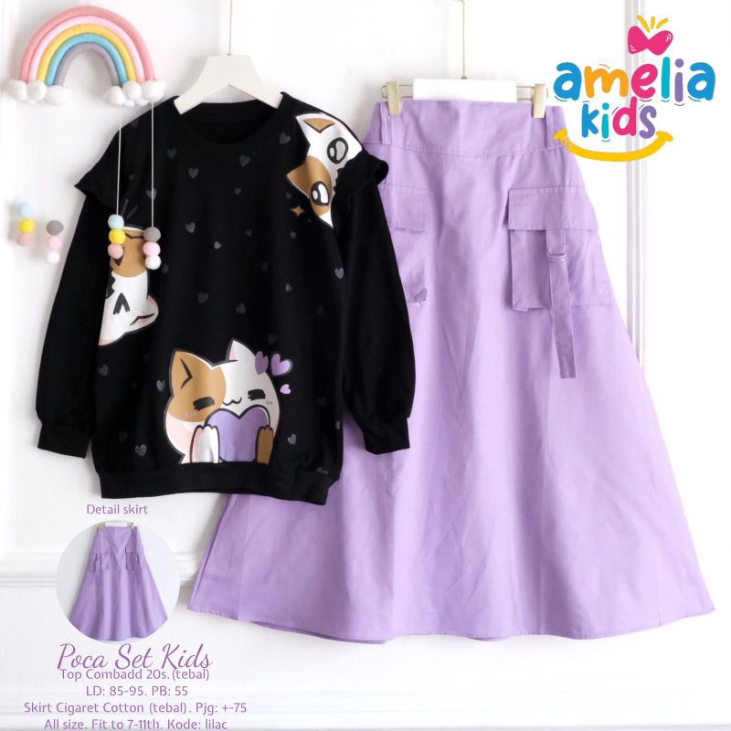 [พร้อมส่ง] ชุดกระโปรงสาววัยรุ่น // POCA // SEPORA // AMELIA KIDS ORIGINAL MINIME SET