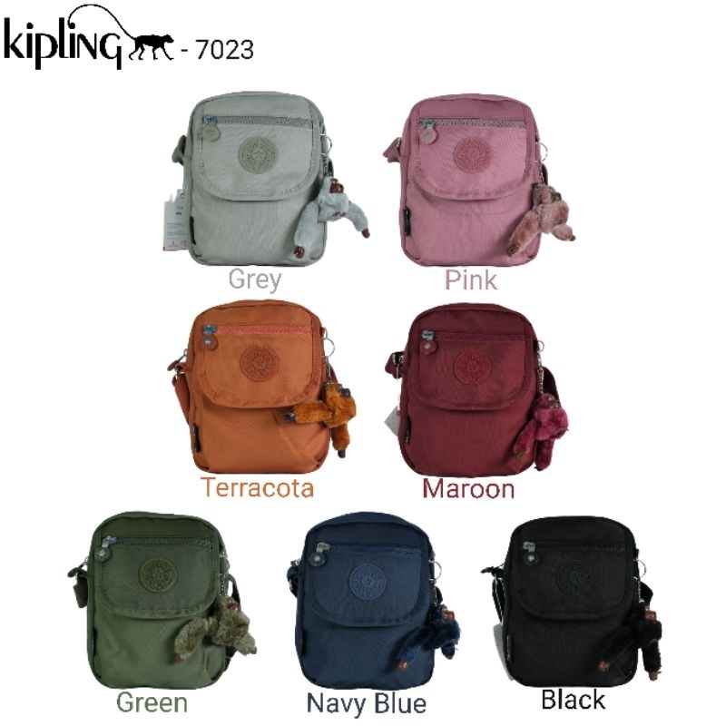 KIPLING นําเข้าคุณภาพ คิปลิง 7023 ไม่จํากัดเพศ กระเป๋าสะพายไหล่สําหรับโทรศัพท์มือถือและกระเป๋าสตางค์