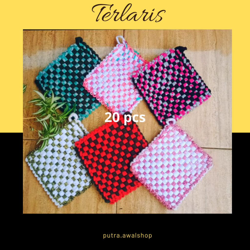 (1 โหล 20 ชิ้น) WOVEN CEMPAL/ HEAT-RESISTANT CEMPAL WAJaN COESTER อุปกรณ์ป้องกันมือสําหรับมือ ไม่ละล