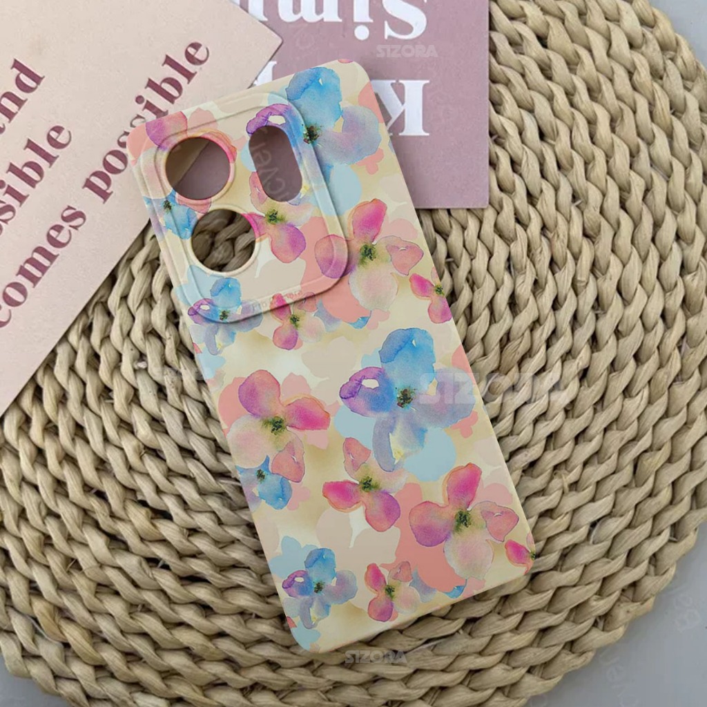 Softcase Pro กล้องสําหรับ Infinix Zero 30 4G ล่าสุด 2024 - BG50 - ซิลิโคนภาพดอกไม้ Hp - Softcase Hp 