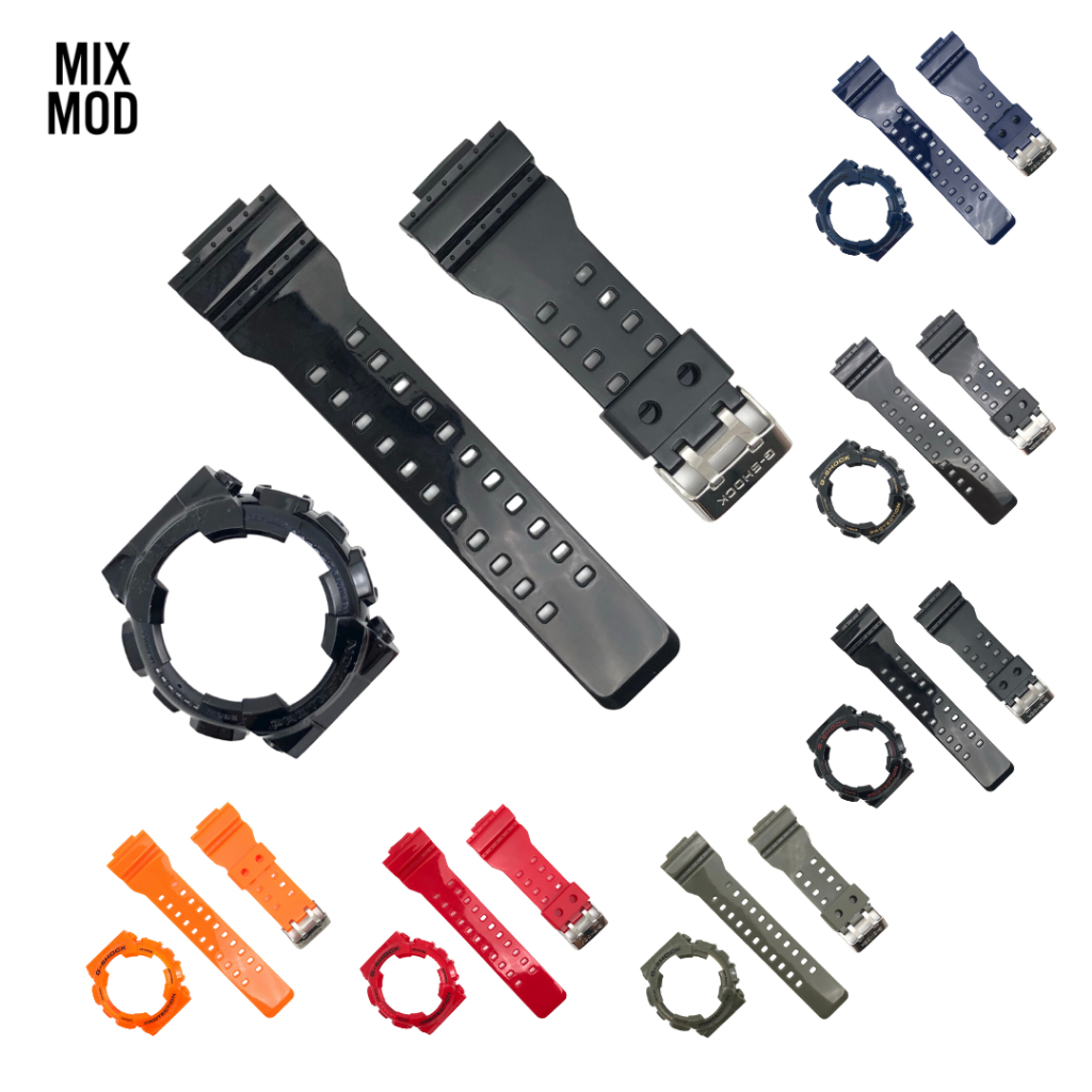 BnB Bezel Strap Case G-Shock GA100 GA-110 GD-110 GD-120 สีมันเงา