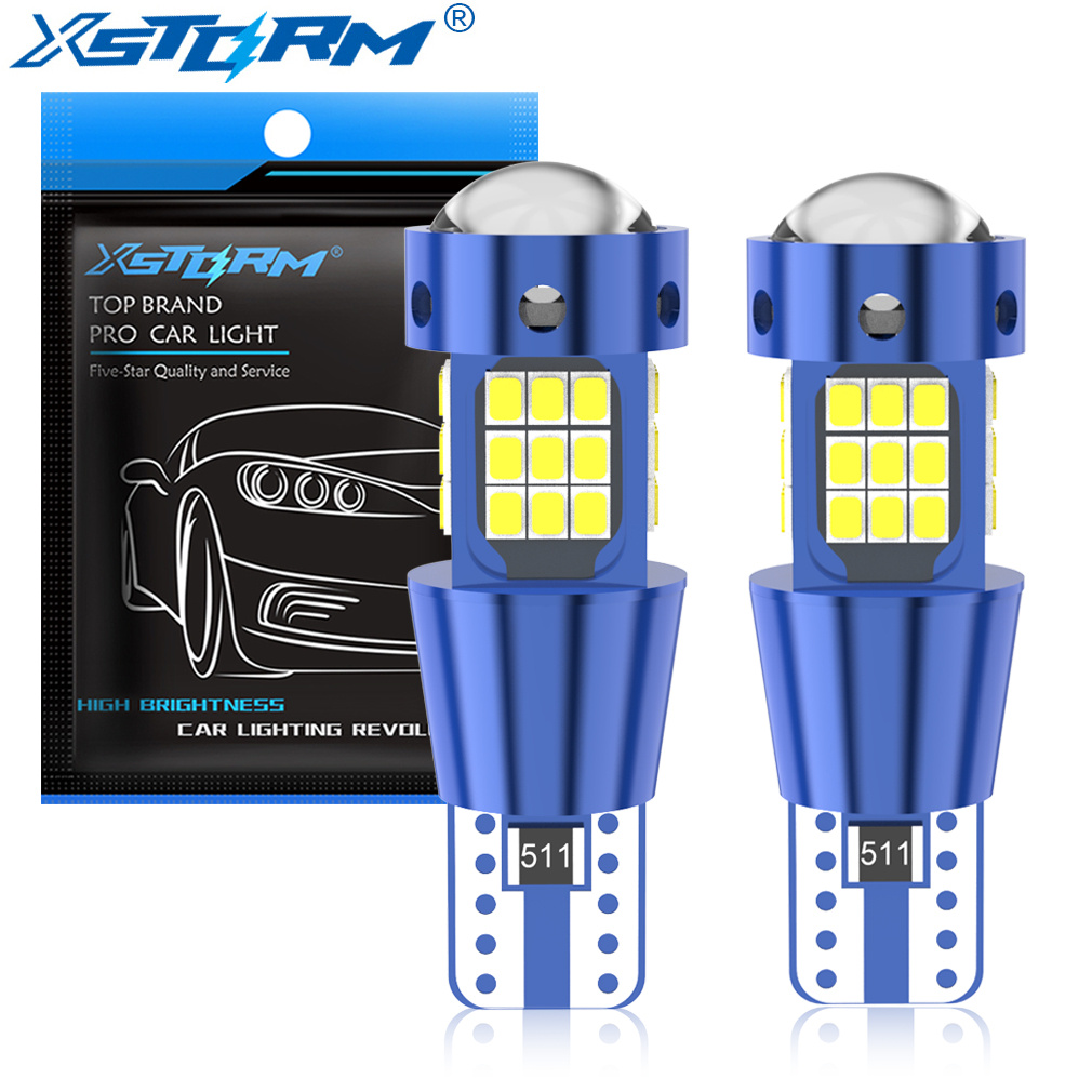 CAHAYA XSTORM 2pcs T10 W5W หลอดไฟ LED 42SMD 2016 Led Wedge Bulb 168 194 Led 1500LM 5000K ภายในรถ 600
