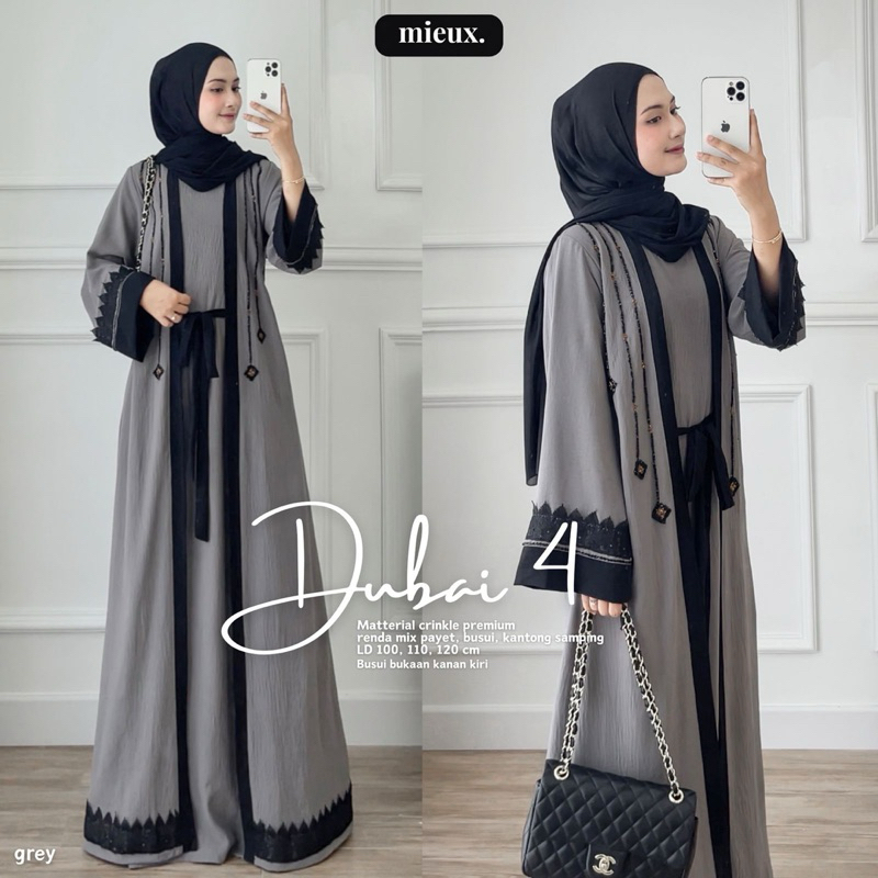ดูไบ 4 / zalina abaya gamis ต้นฉบับ mieux gamis lebaran ไก่งวง mega store aleyna dubai