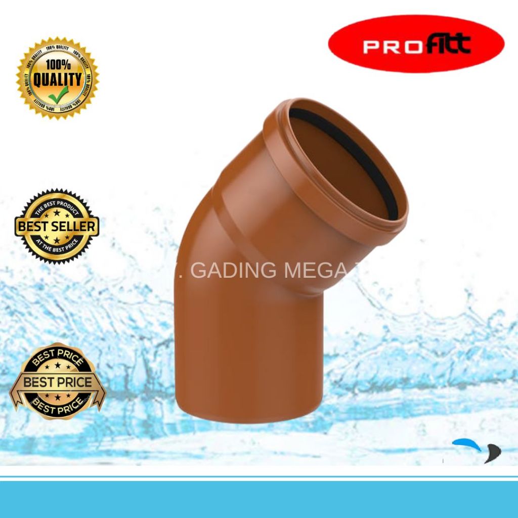 UPVC Lite SDR 41 Fitting Bend 45 200mm / Elbow 45 8inc