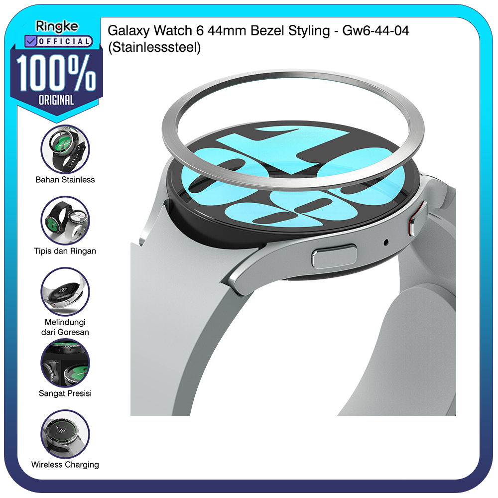 Ringke Samsung Watch 6 44mm Bezel Style Gw6-44-04 ตัวป้องกันโลหะ