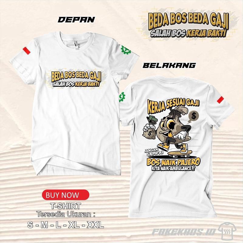 เสื้อยืด Different Boss Different Salary Salary Boss Work Bakti / Distro เสื้อยืด Boss Different Sal