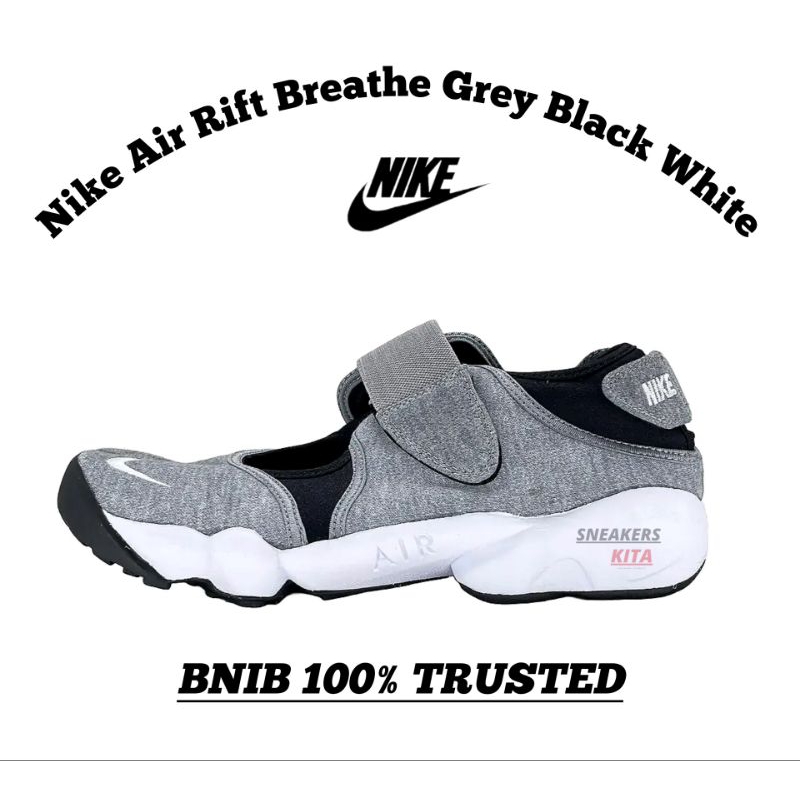 [รองเท้ารองเท้าแตะ] Nike Air Rift Breathe สีเทา สีดํา สีขาว ของแท้ 100% / Nike Ninja