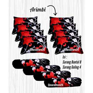 PAKET SUPER HEMAT 12PCS Sarung Bantal 8 Sarung Guling 4 Motif Bunga Terbaru Gambar 3D Tidak Luntur