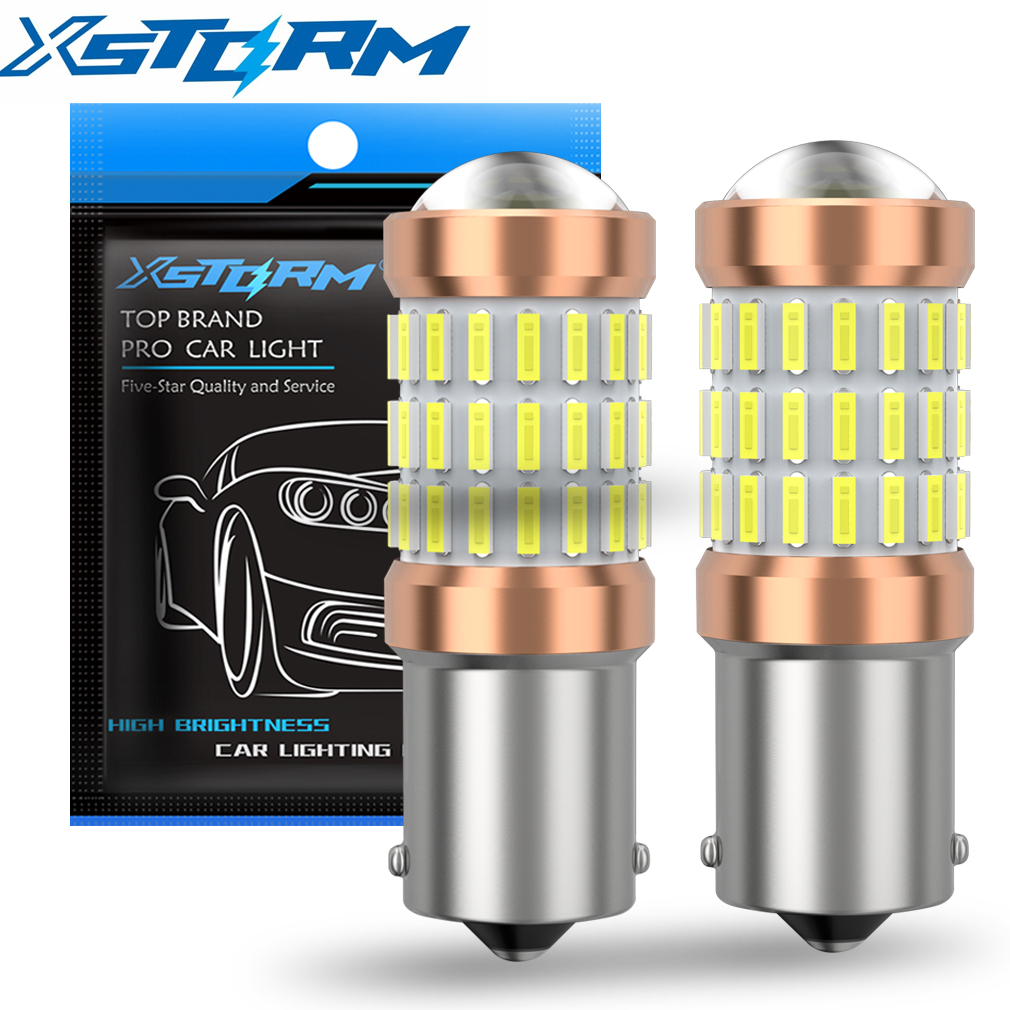 2 pcs P21W Led 1156 BA15S BAU15S PY21W 1157 BAY15D P21 5W R5W Led รถสัญญาณไฟ 12W