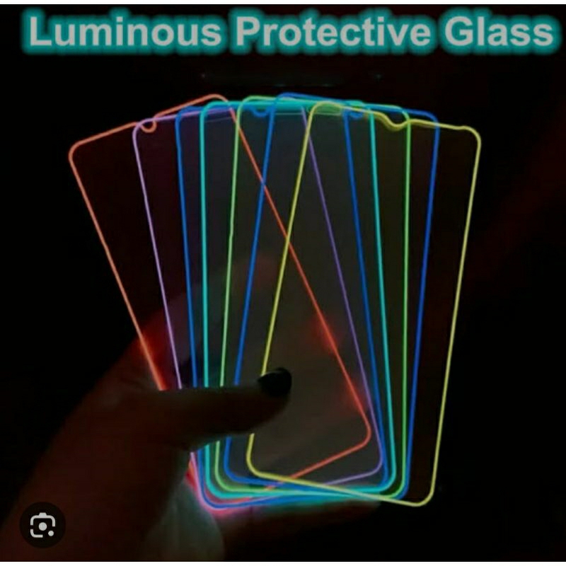 INFINIX TEMPERED GLASS GLOW IN THE DARK NEON INFINIX HOT-8-LITE-9-PLAY-10-10i-10S-10-PLAY-11S-11-PLA