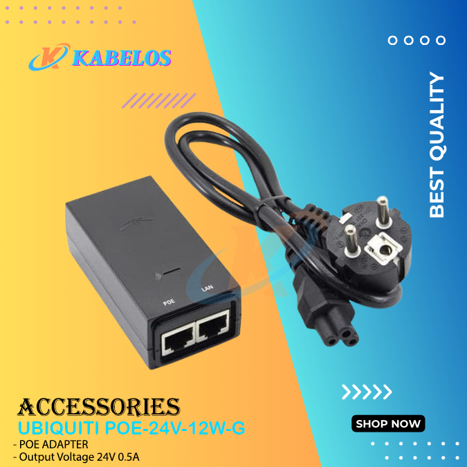 Ubiquiti POE-24V-12W-G PoE Adaptor 24V 0.5A Gigabit