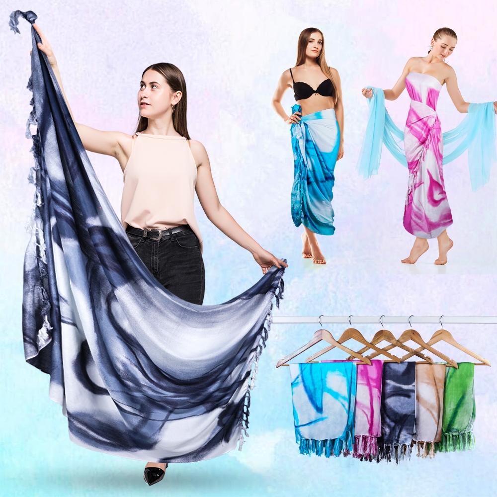 เสื้อผ้า BALI BEACH, BALIA BEACH SARONG, ผู้หญิง WAVE SARONG MOTIF