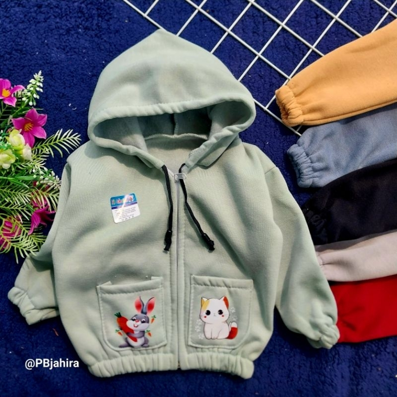 (Ziya) GEMMY 2-12 month CUTE เสื้อแจ็คเก็ตกระเป๋าหูรูด