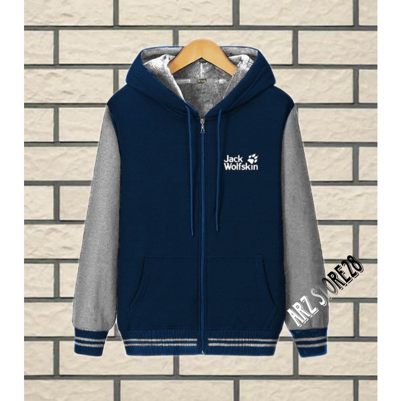 ฟรี!!!! Varsity Jacket ข้อความสีขาว Kuplk J4ck Wolfskin ล่าสุด Distro Hoodie เสื้อกันหนาวสําหรับผู้ช