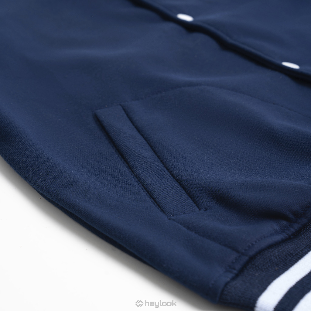 HEYLOOK Official - เสื้อแจ็คเก็ตตัวแทนสําหรับผู้ชาย, วัสดุขนแกะ, Distro Casual Baseball Model, เสื้อแจ็คเก็ตมอเตอร์ไซค์ผู้ชายสุดเท่ - รูปที่ 4