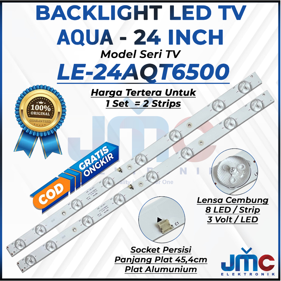 AQUA 24 INCH LED TV BACKLIGHT LE-24AQT6500 LE24AQT6500 BL LAMP 24IN 8K 3V