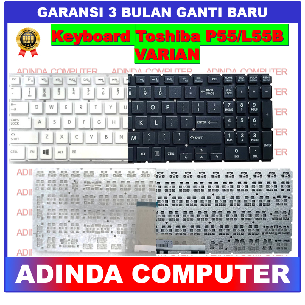 Toshiba P55 L55B P55-A P55-B P55W P55W-B P55W-C สีดําสีขาวคีย์บอร์ด